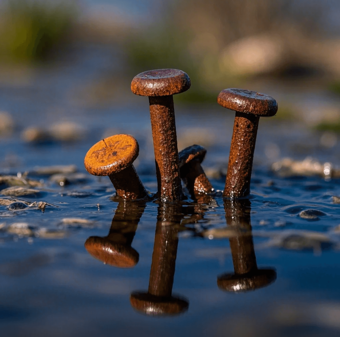 Đinh rỉ sét trong môi trường ẩm ướt