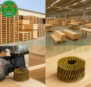 ứng dụng của đinh cuộn Kim Xuân trong sản xuất gỗ và bao bì xuất khẩu