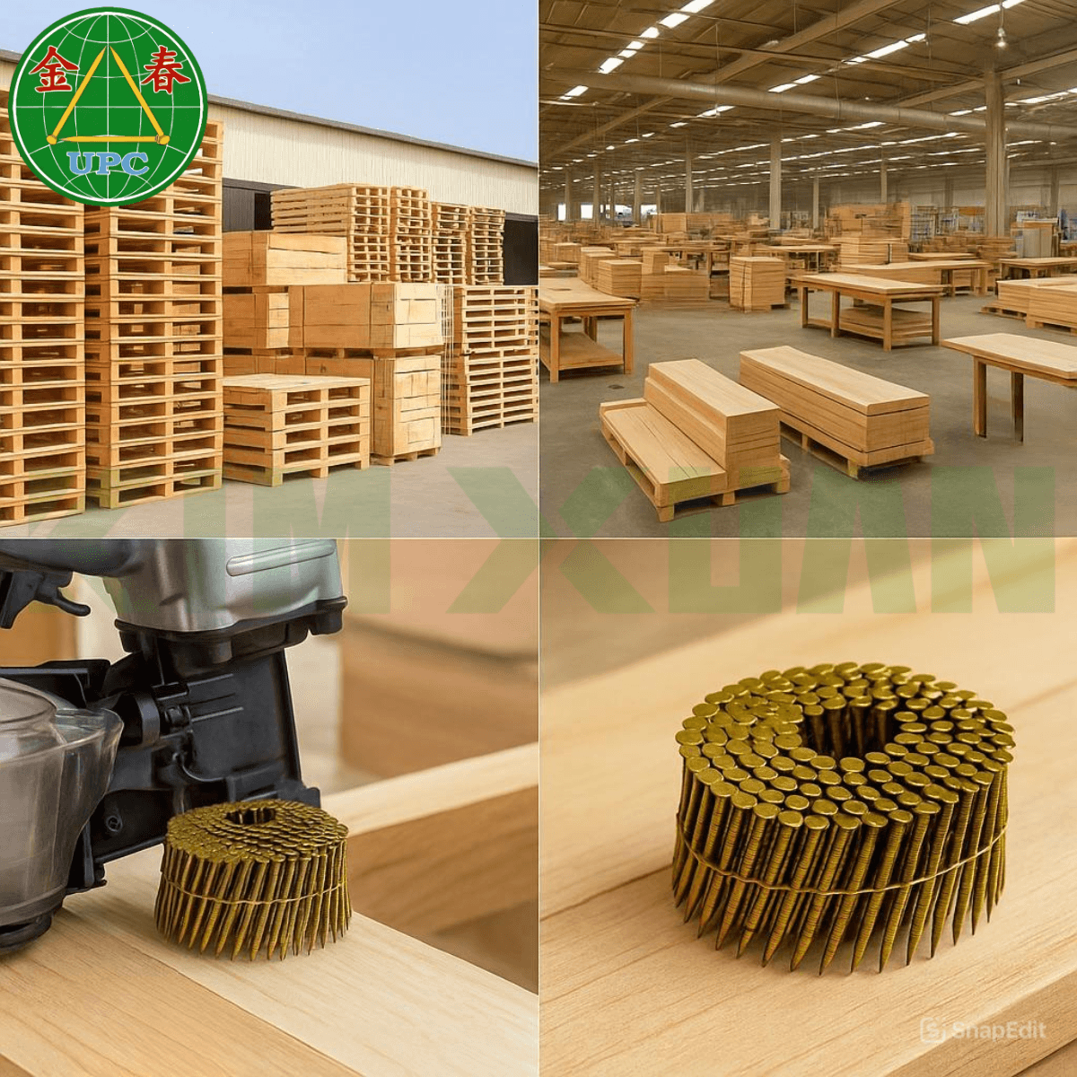 ứng dụng của đinh cuộn Kim Xuân trong sản xuất gỗ và bao bì xuất khẩu