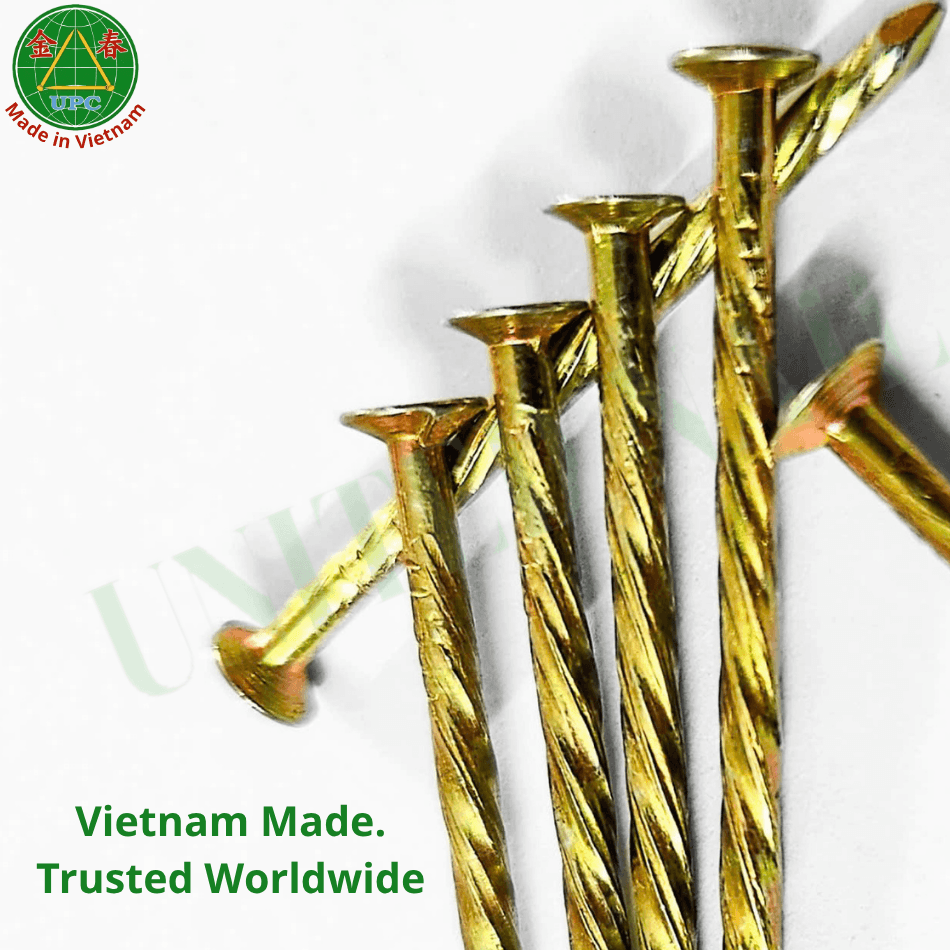 35mm Yellow Plated Steel Nails